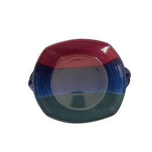 Multi‎ color Studio Pottery Casserole Dish with handles